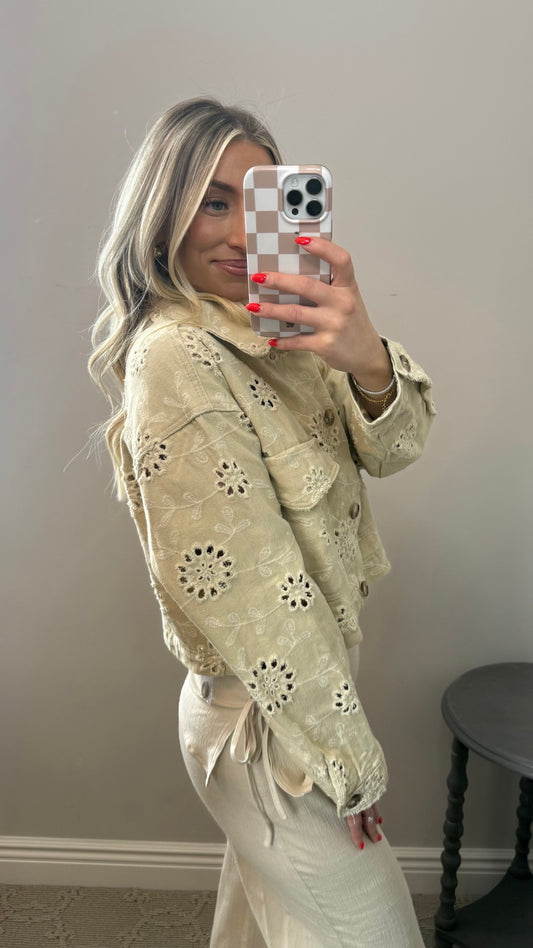 Twill Cropped Jacket