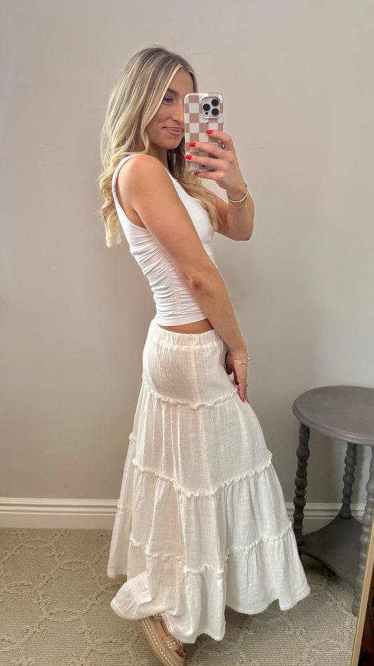 Tiered Maxi Skirt