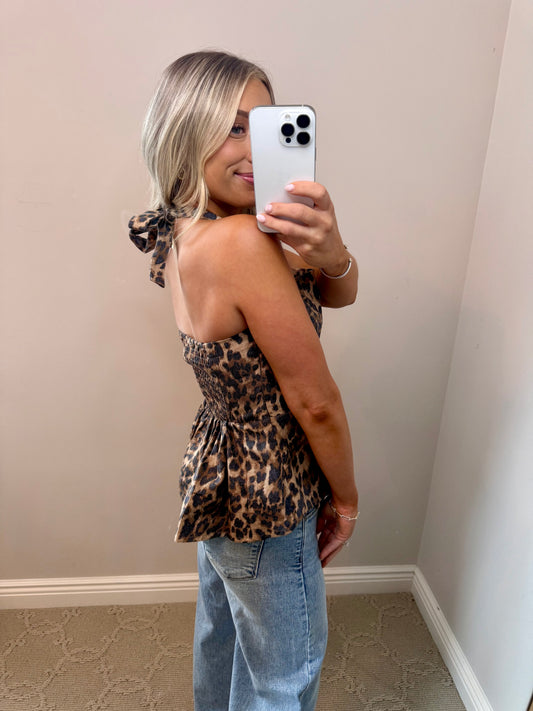 Luxe Leopard Halter Top