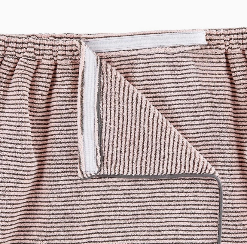 Bamboo Terry Towel Wrap (PINK/OLIVE)