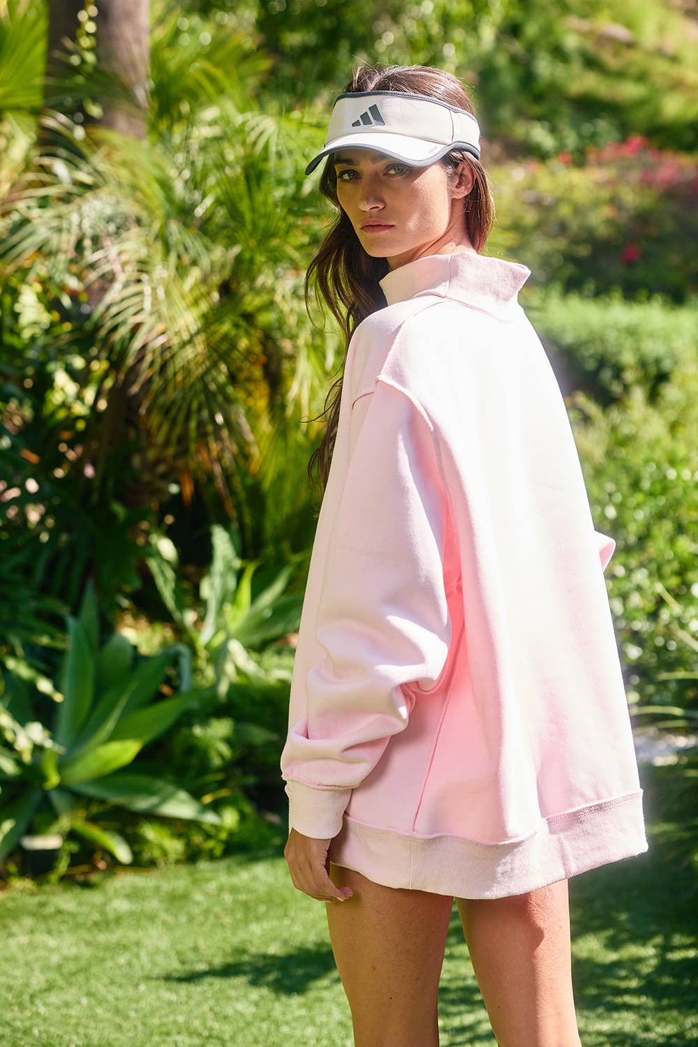 Ballet Pink Reversible Mock Neck