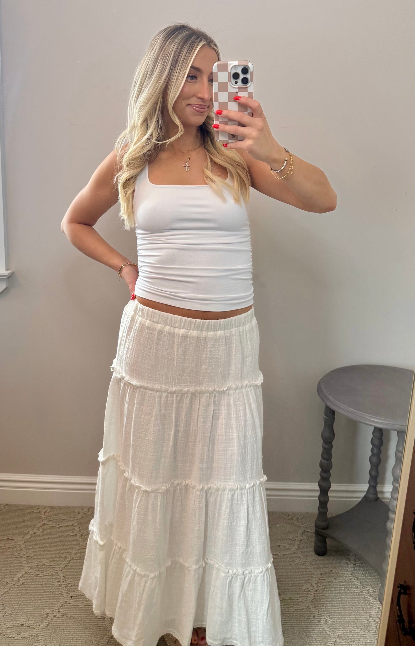 Tiered Maxi Skirt