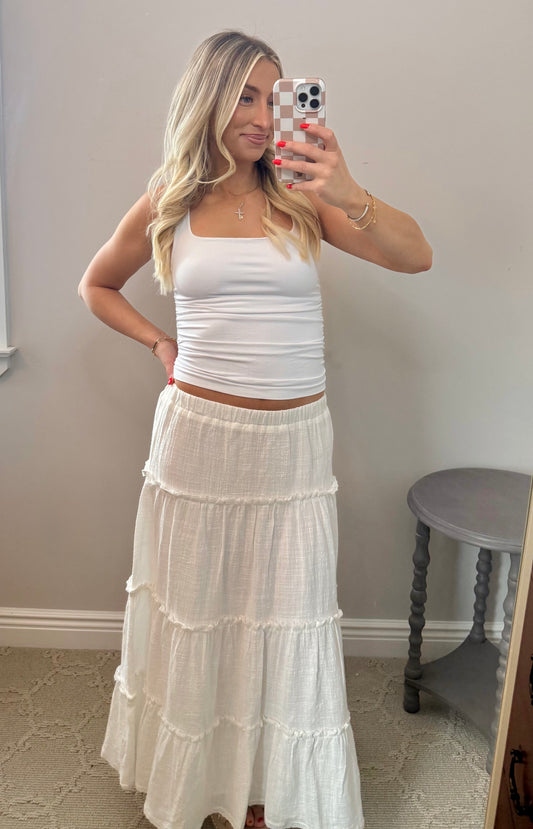 Tiered Maxi Skirt