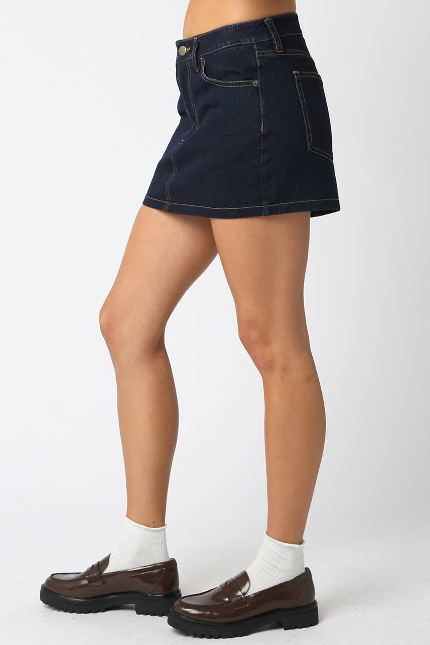 Dark Denim Skirt