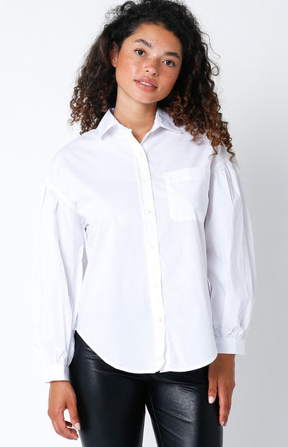 Bubble Sleeve Button Down