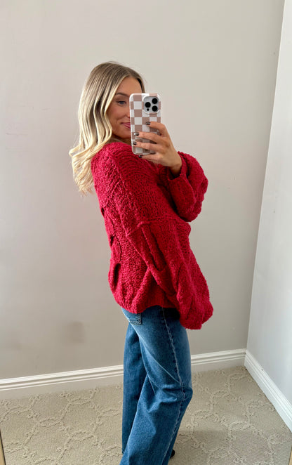 Jamie Knit Sweater (RED)