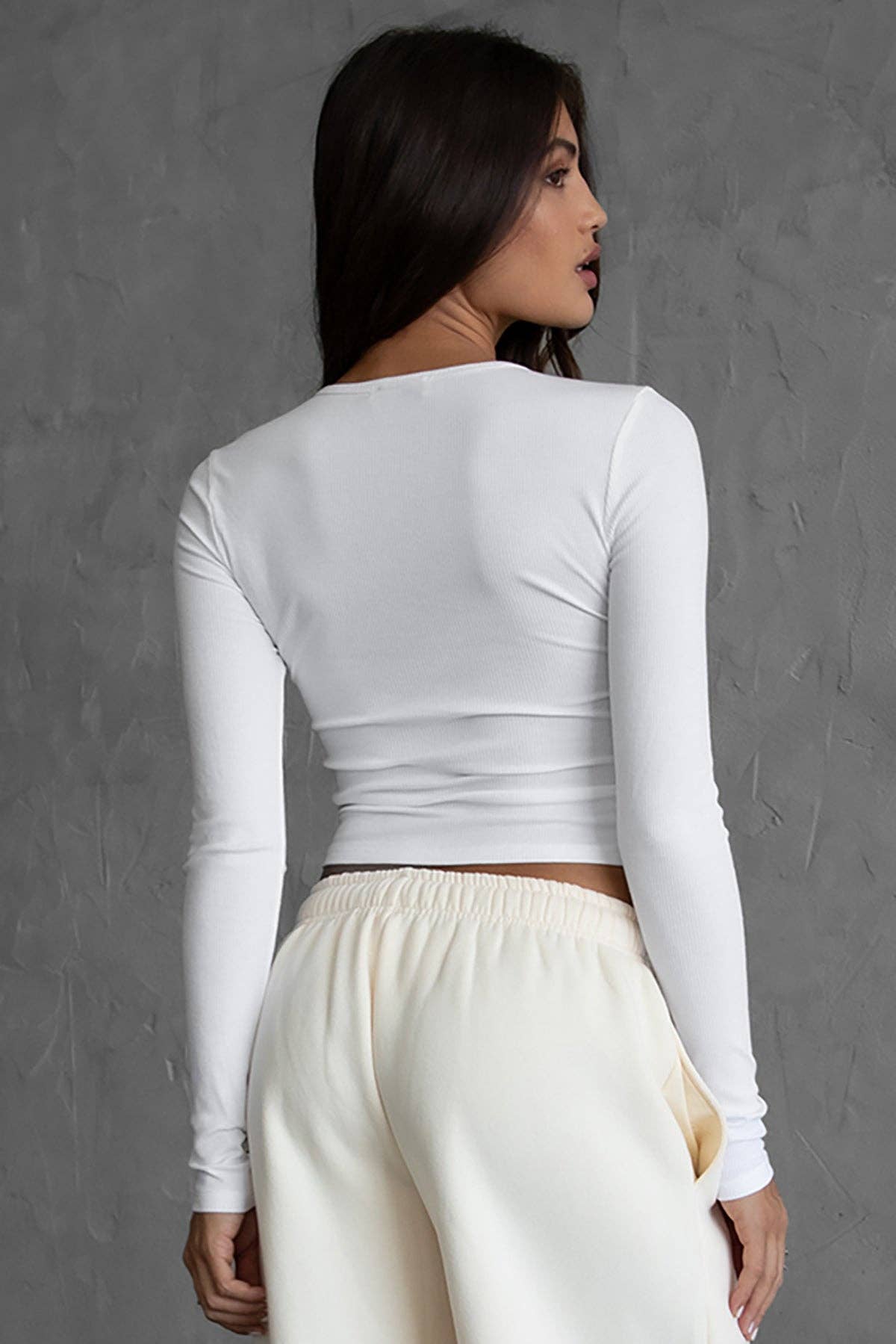 Ribbed Long Sleeve Top