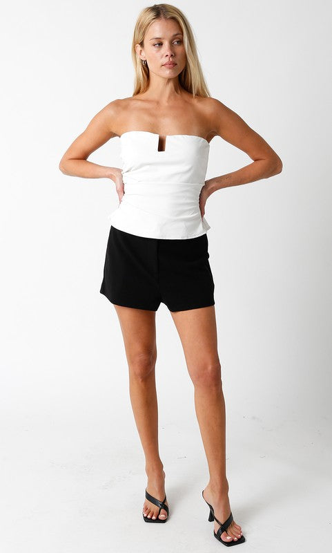 All Night Pu Top (WHITE)