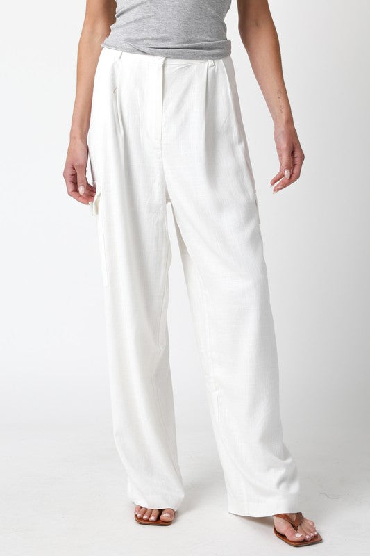 Linen Cargo Pants