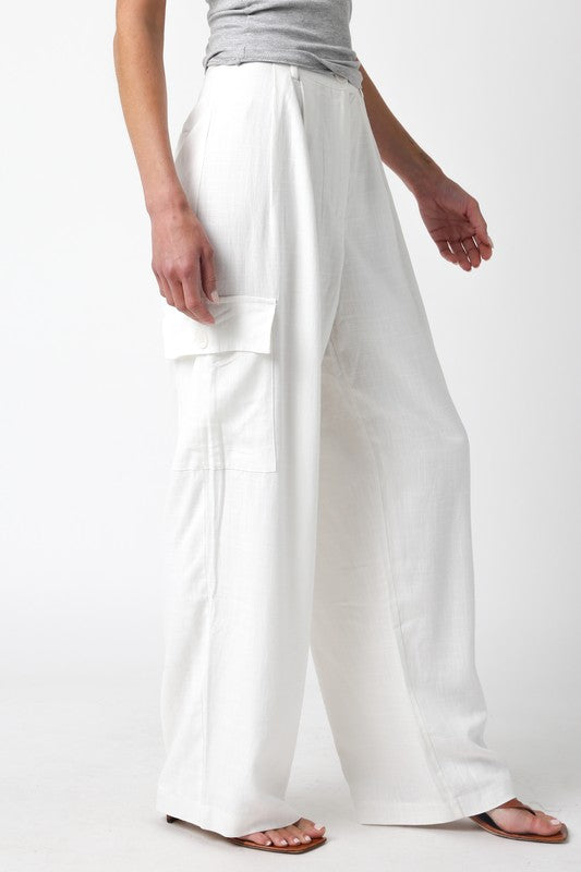 Linen Cargo Pants
