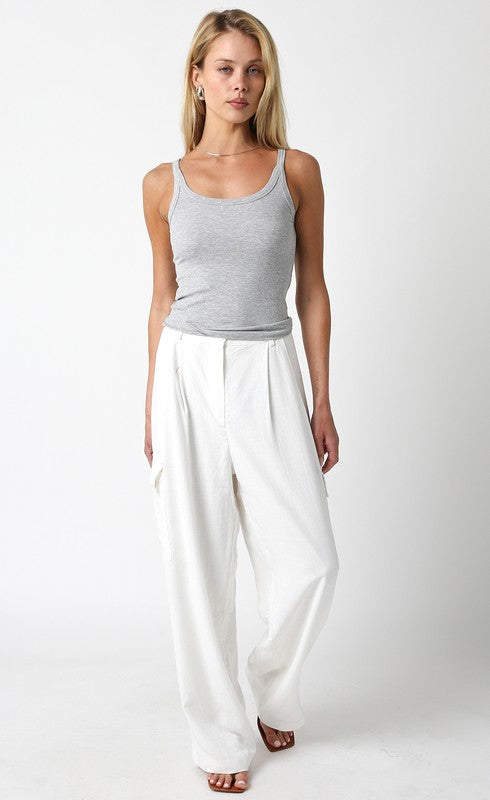 Linen Cargo Pants