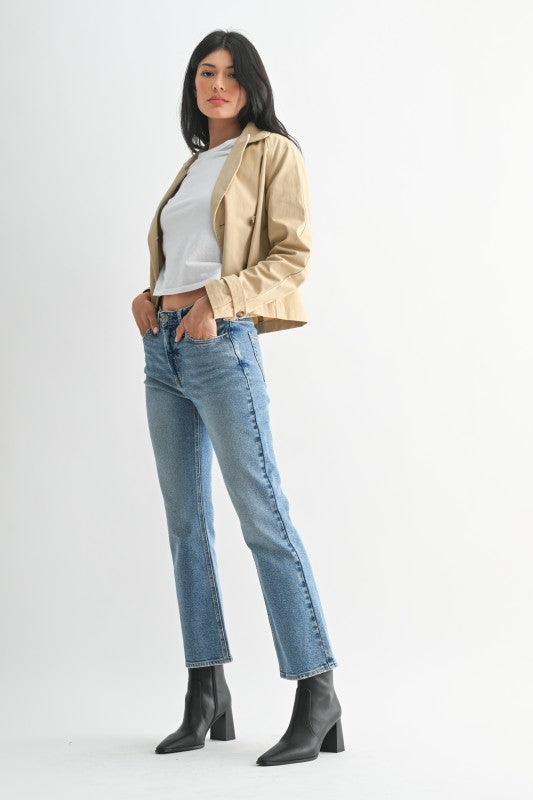 Slim Cropped Bootcut Jeans
