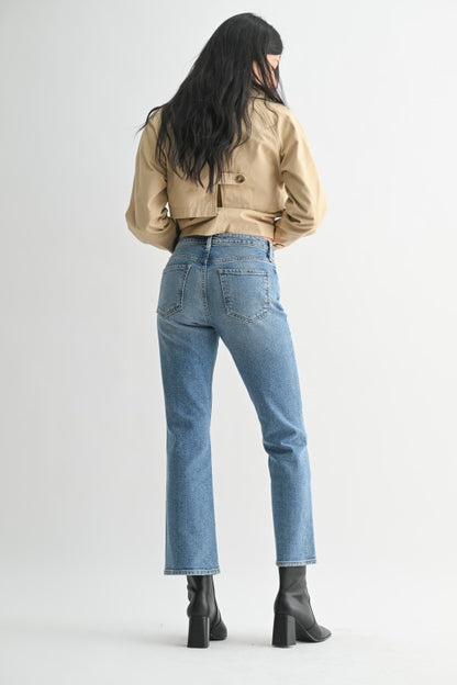 Slim Cropped Bootcut Jeans