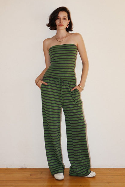 Basil Terry Tube Top & Pant Set