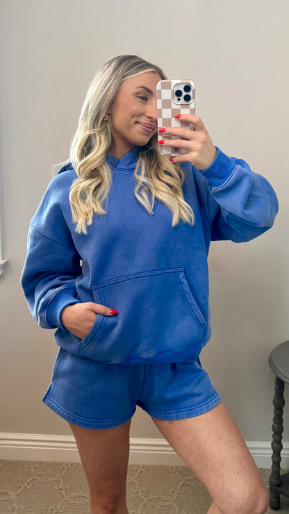 Royal Hoodie & Short Set
