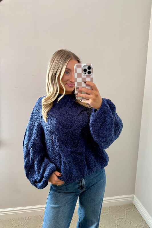Jamie Knit Sweater (NAVY)