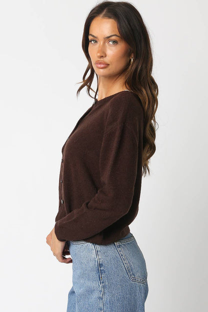 Brown Knit Cardigan