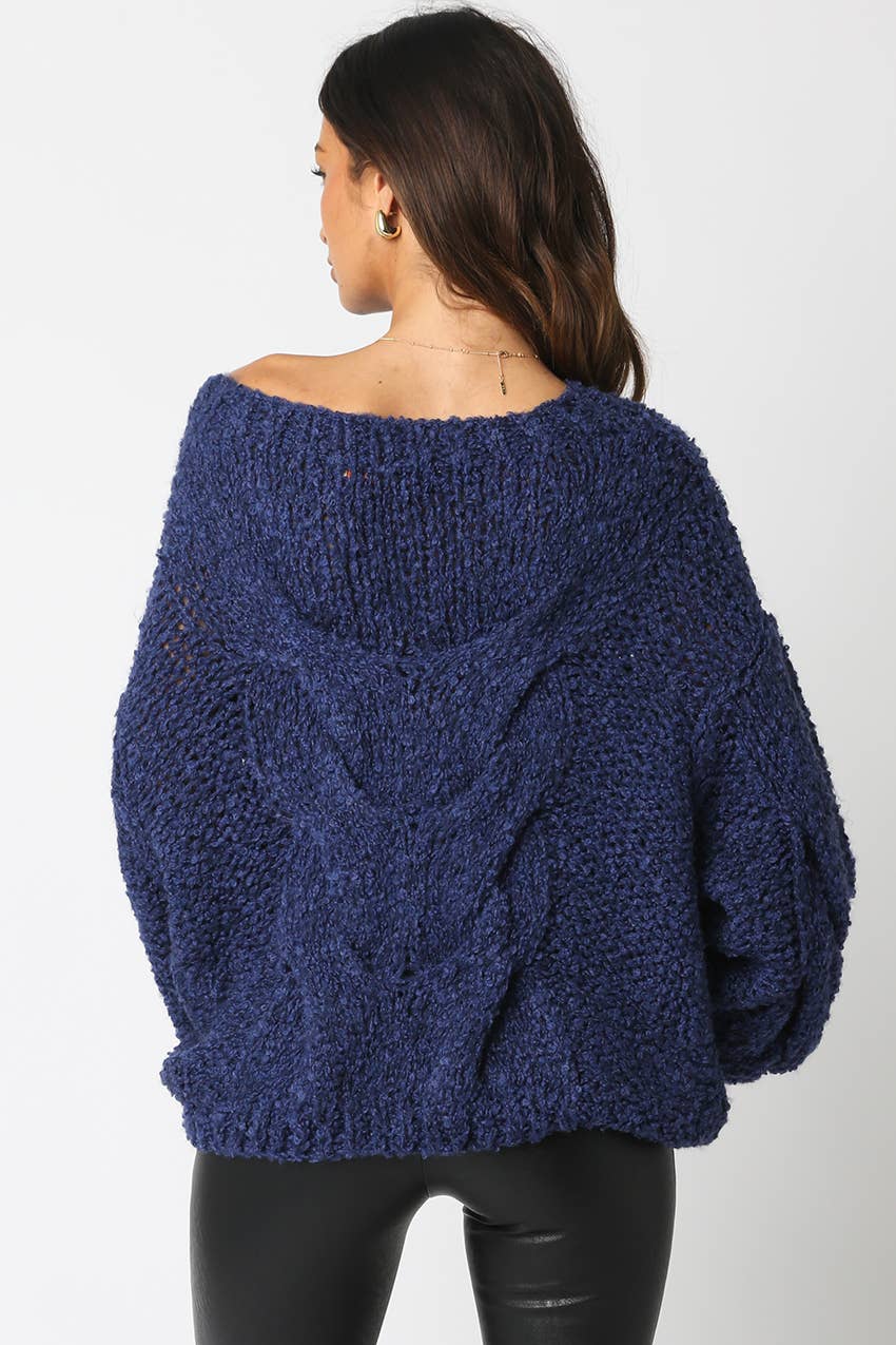 Jamie Knit Sweater (NAVY)