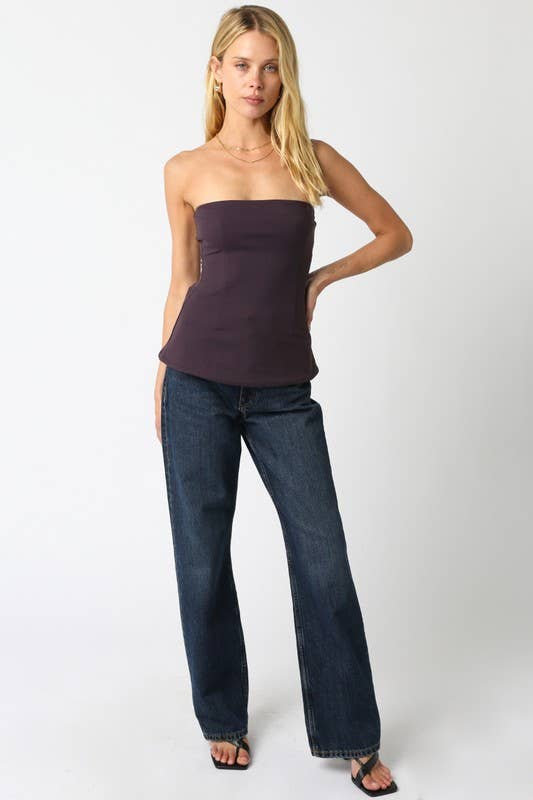 Kelly Tube Top (PLUM)