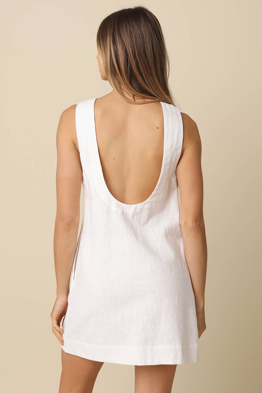 Open-Back Mini Dress