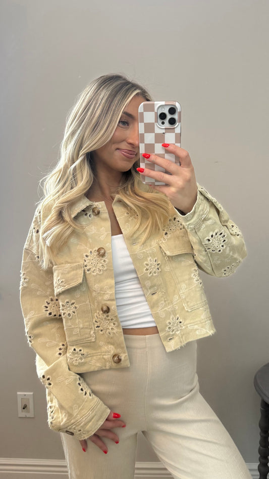 Twill Cropped Jacket