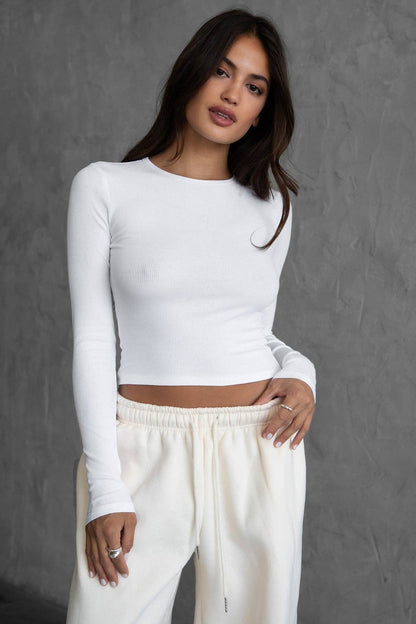 Ribbed Long Sleeve Top