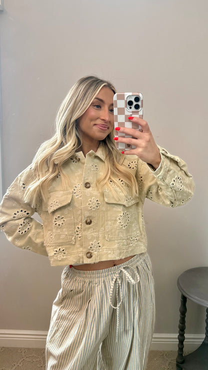 Twill Cropped Jacket