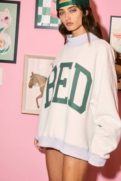 GYM & BED Reversible Oversized Mockneck