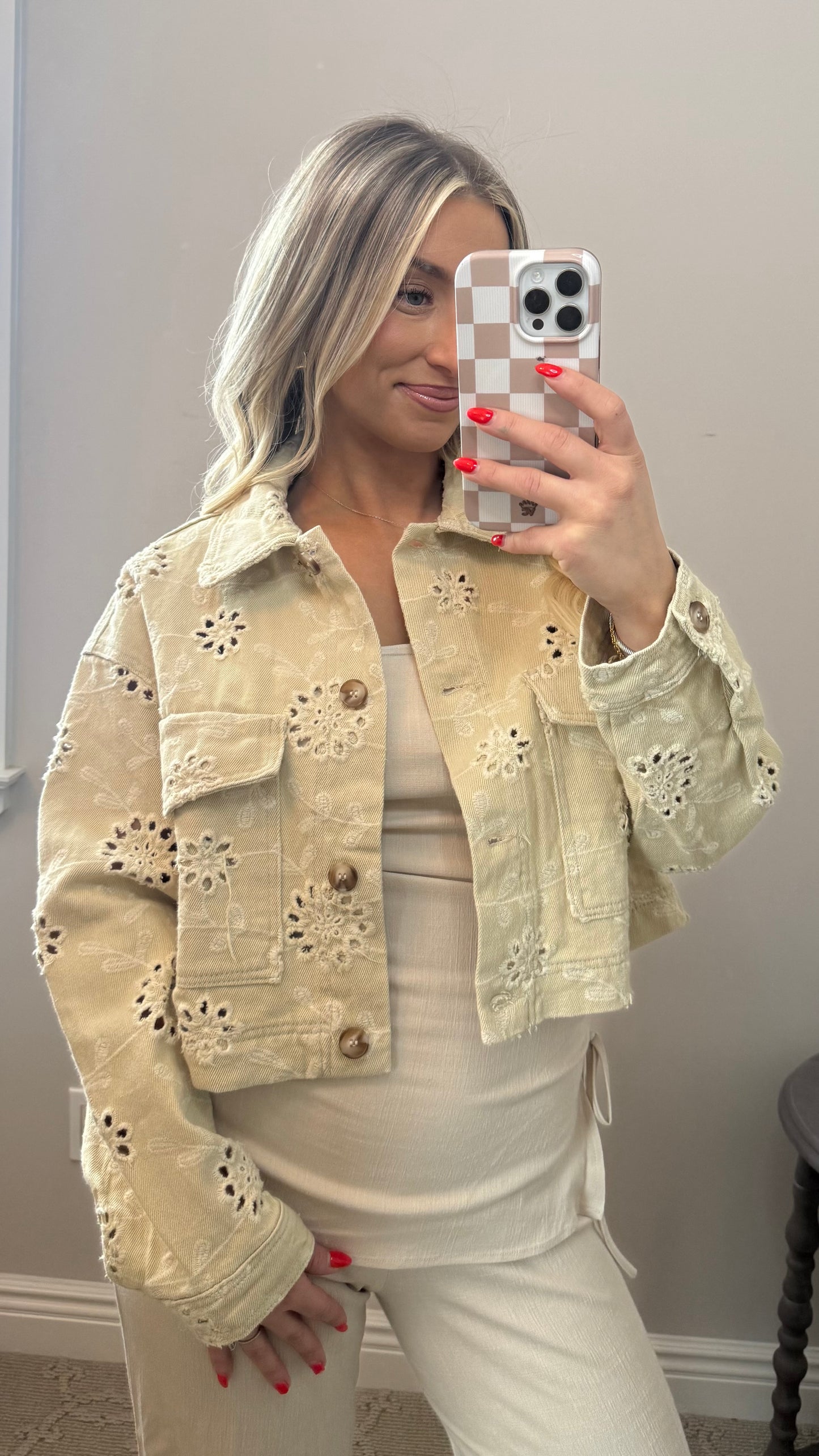 Twill Cropped Jacket