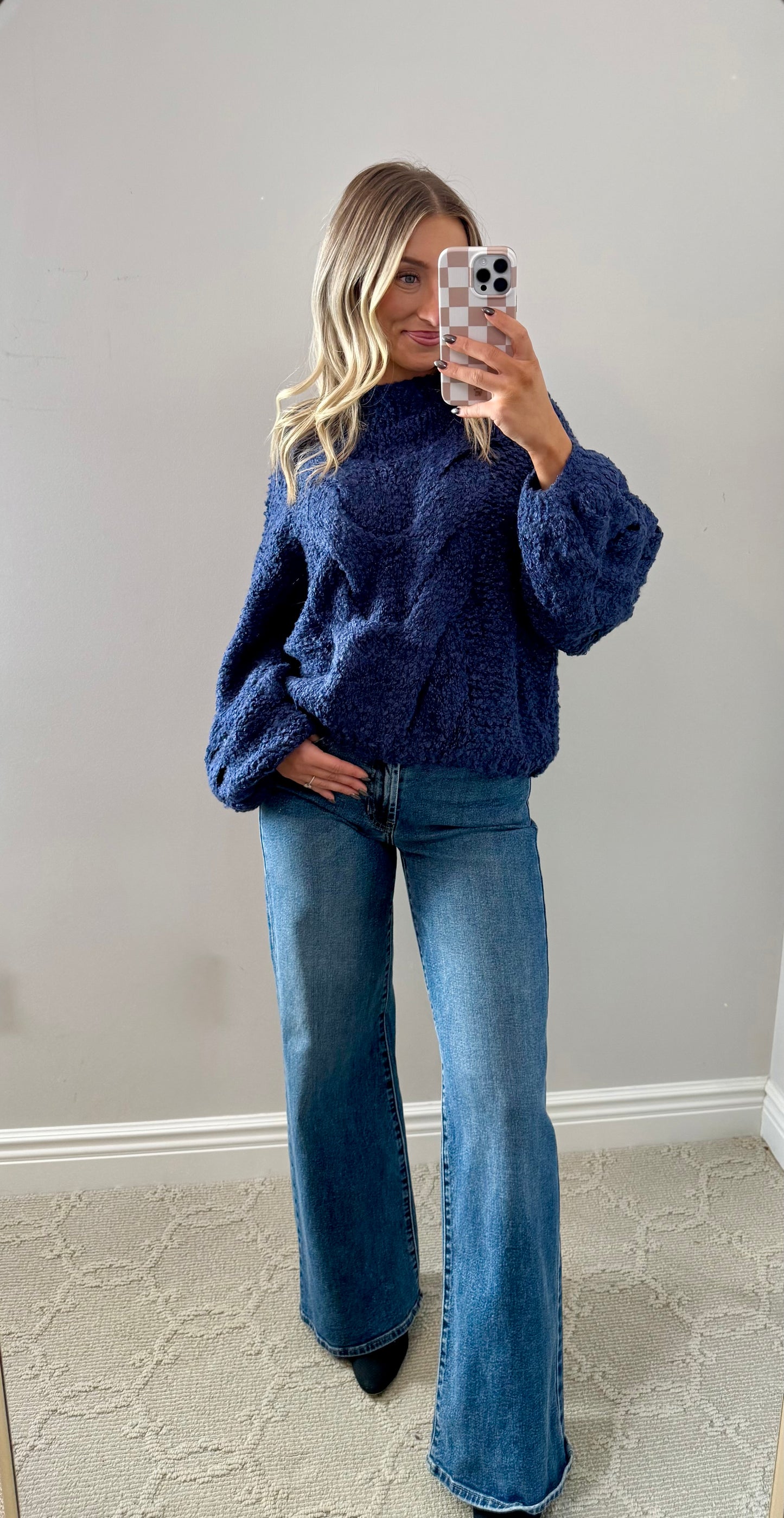 Jamie Knit Sweater (NAVY)