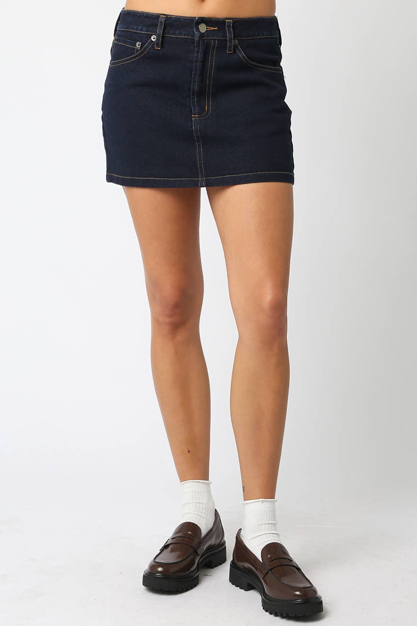 Dark Denim Skirt