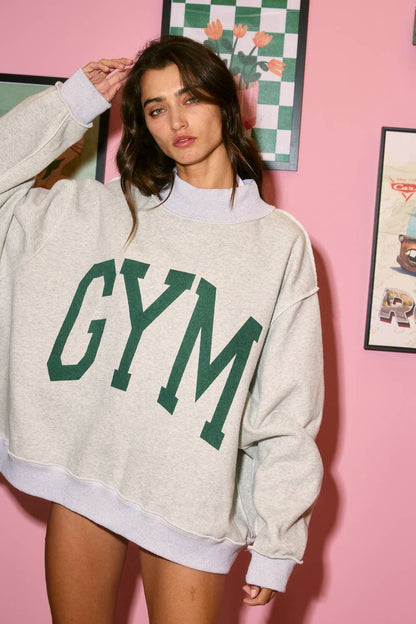 GYM & BED Reversible Oversized Mockneck