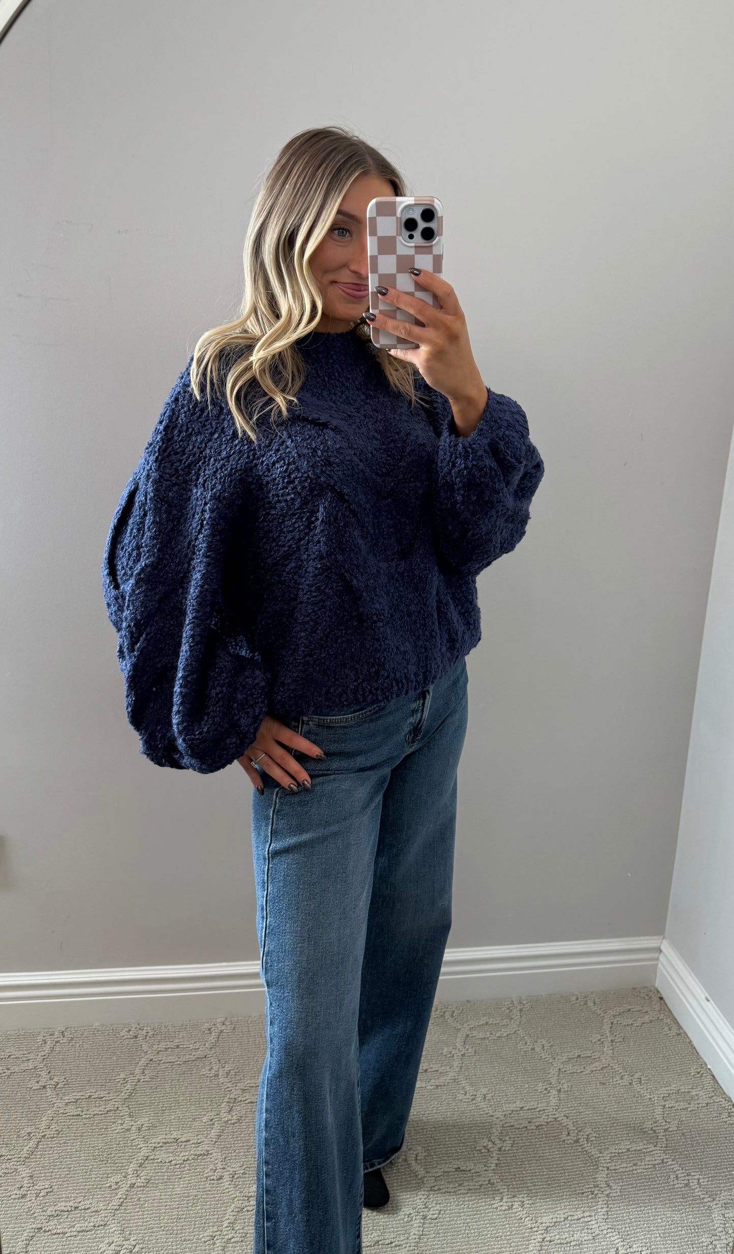 Jamie Knit Sweater (NAVY)