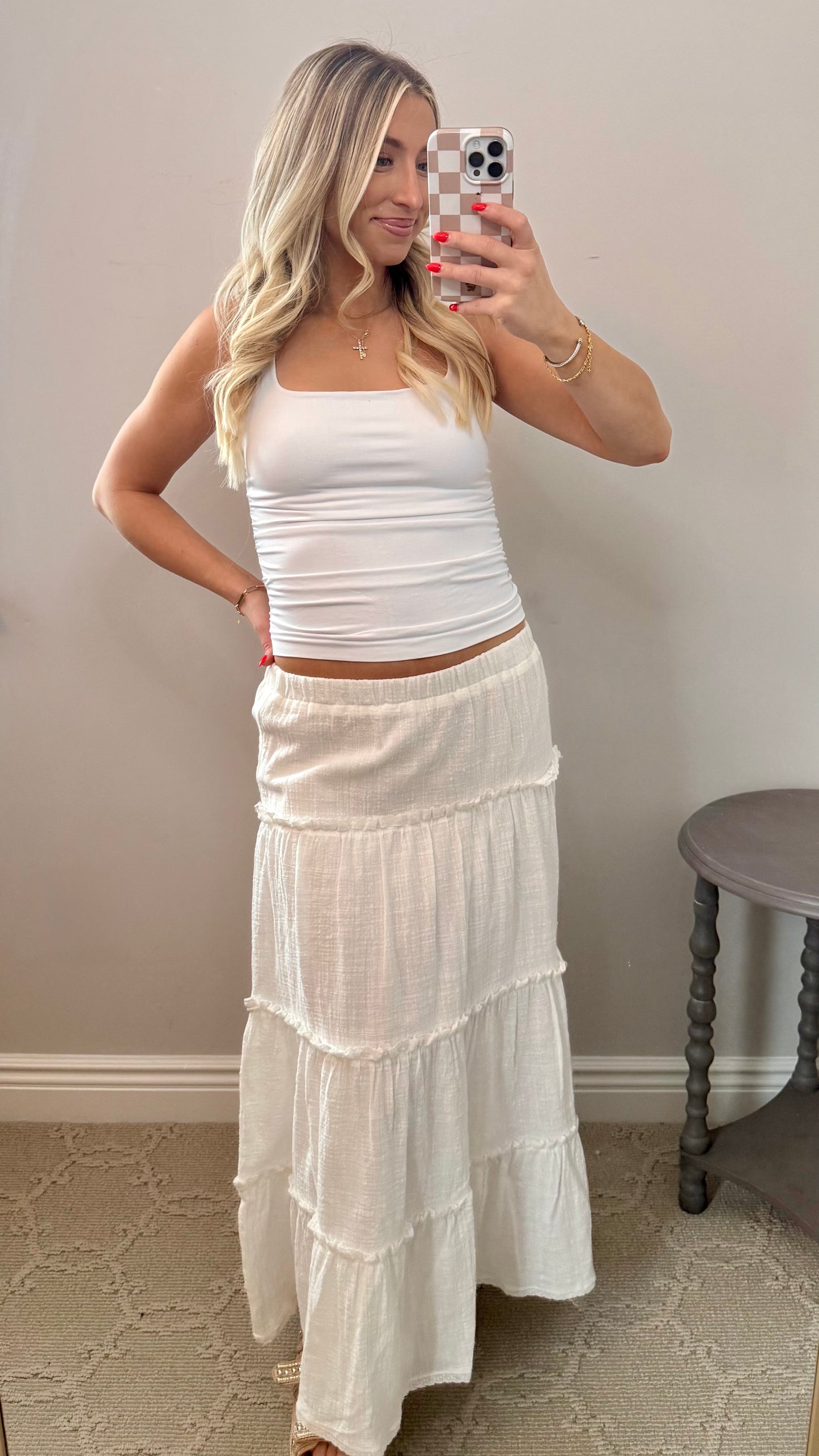 Tiered Maxi Skirt