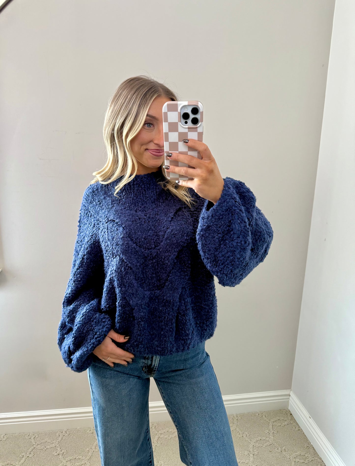 Jamie Knit Sweater (NAVY)