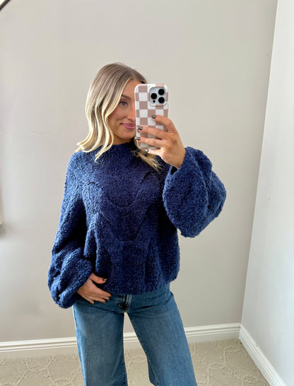 Jamie Knit Sweater (NAVY)