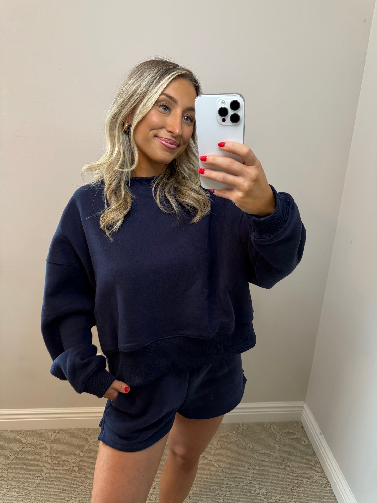 Sweatshort Set (NAVY)