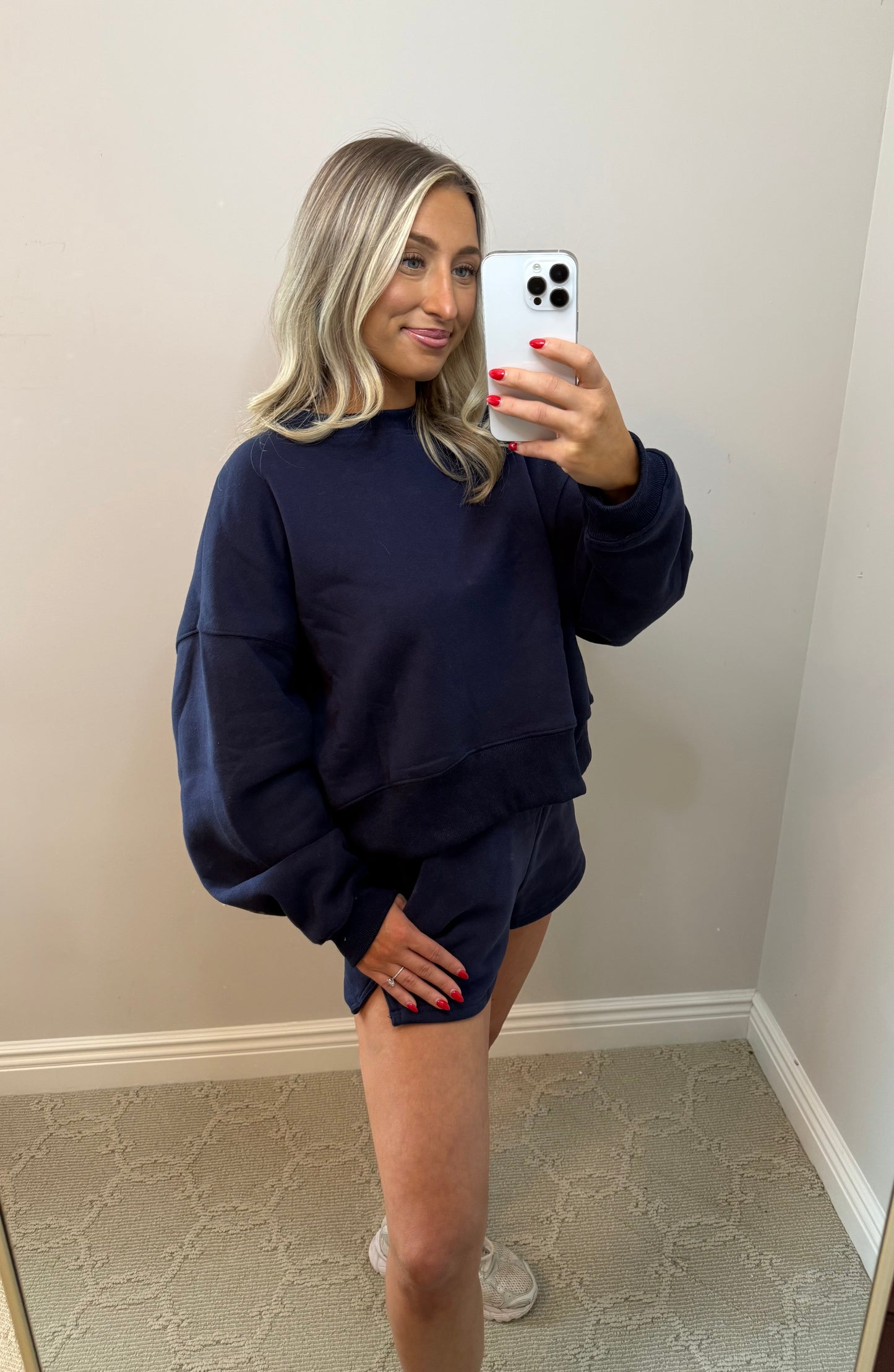 Sweatshort Set (NAVY)