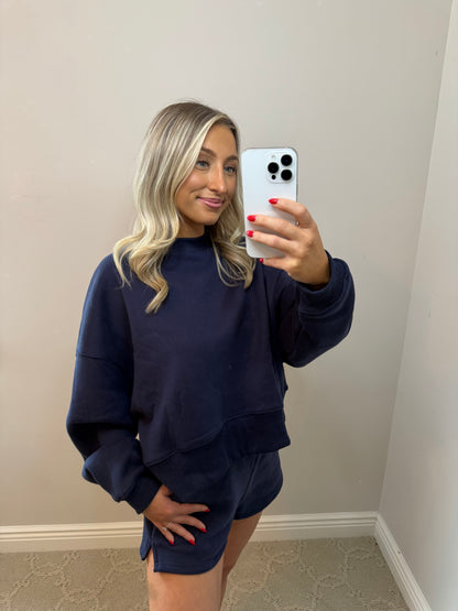 Sweatshort Set (NAVY)