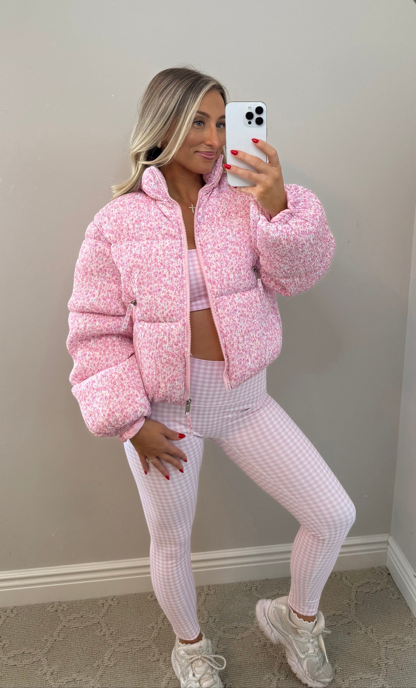 Floral Printed Puffer Jacket