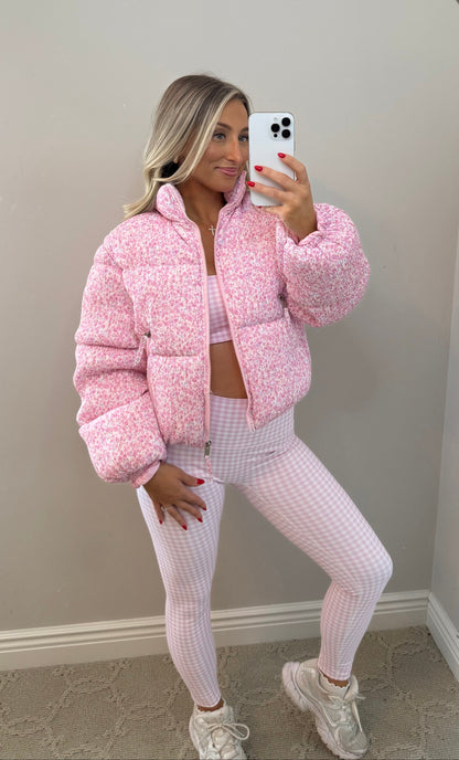 Floral Printed Puffer Jacket