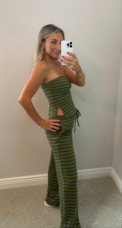 Basil Terry Tube Top & Pant Set