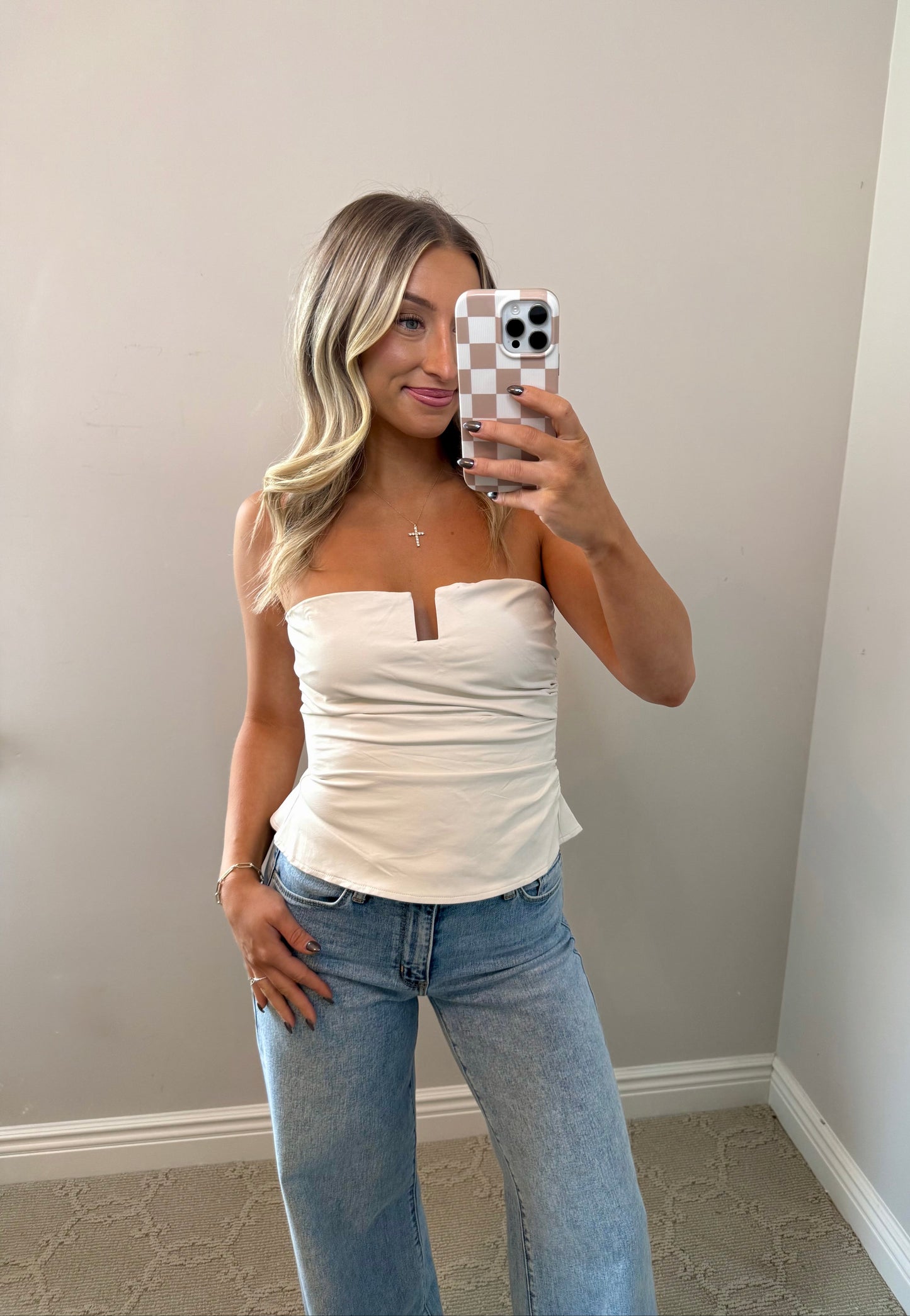 All Night Pu Top (WHITE)