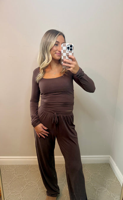 Soft Knit Jersey Set (CHOCOLATE)