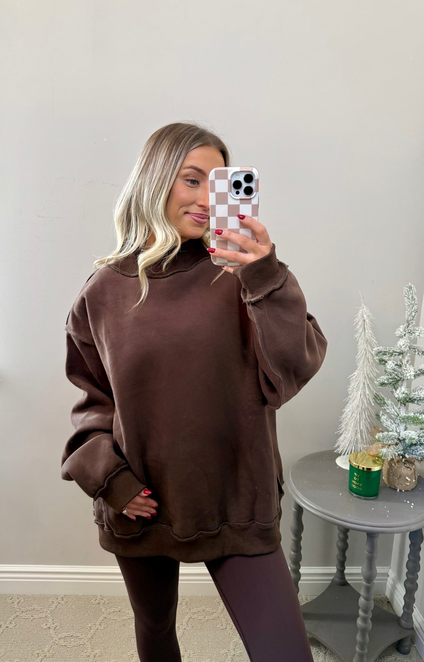 Oversized Mockneck (Brown)