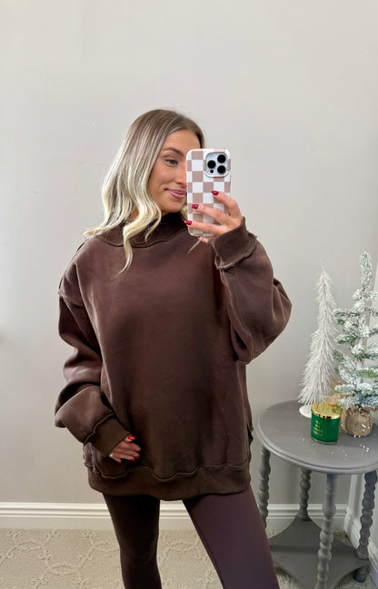 Oversized Mockneck (Brown)