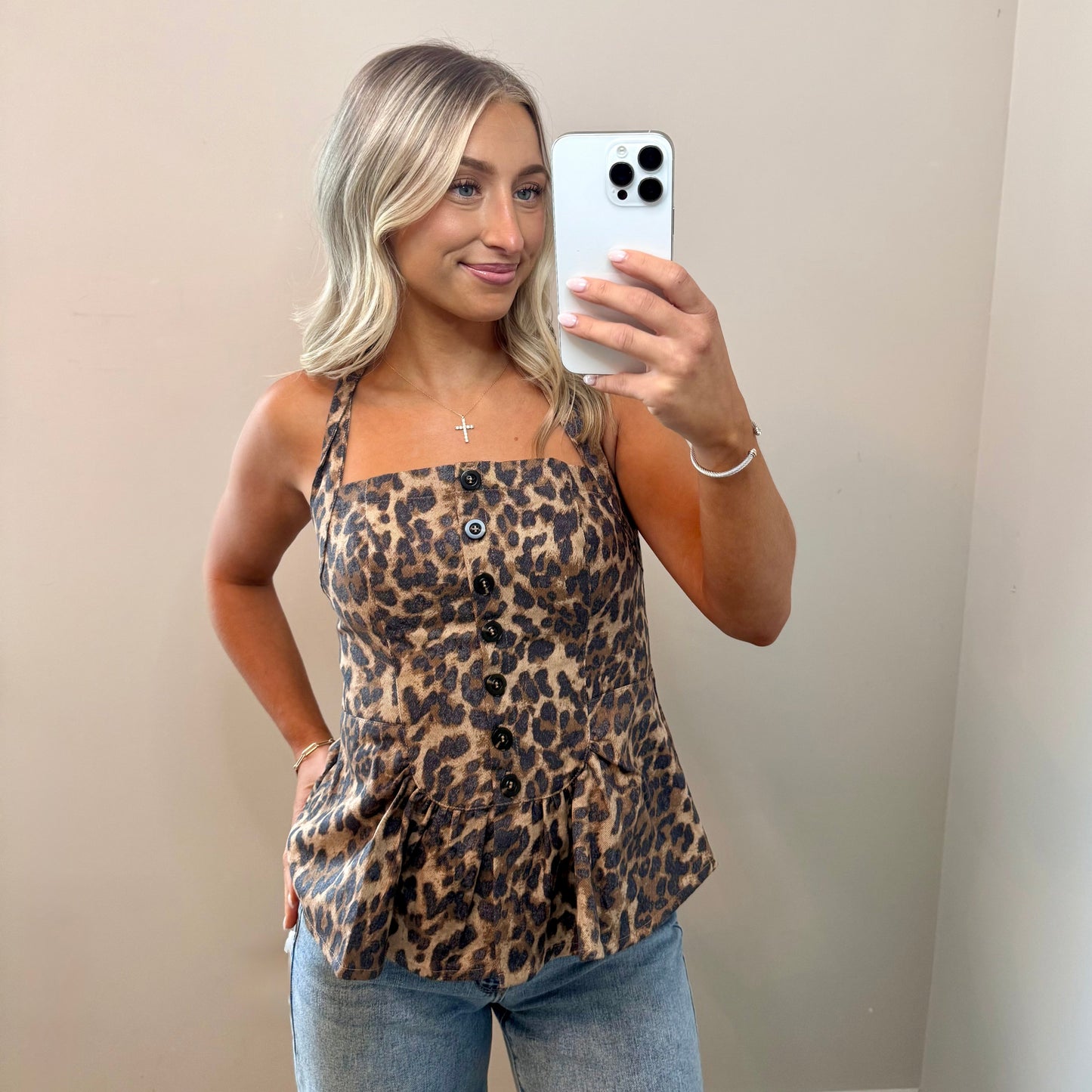 Luxe Leopard Halter Top