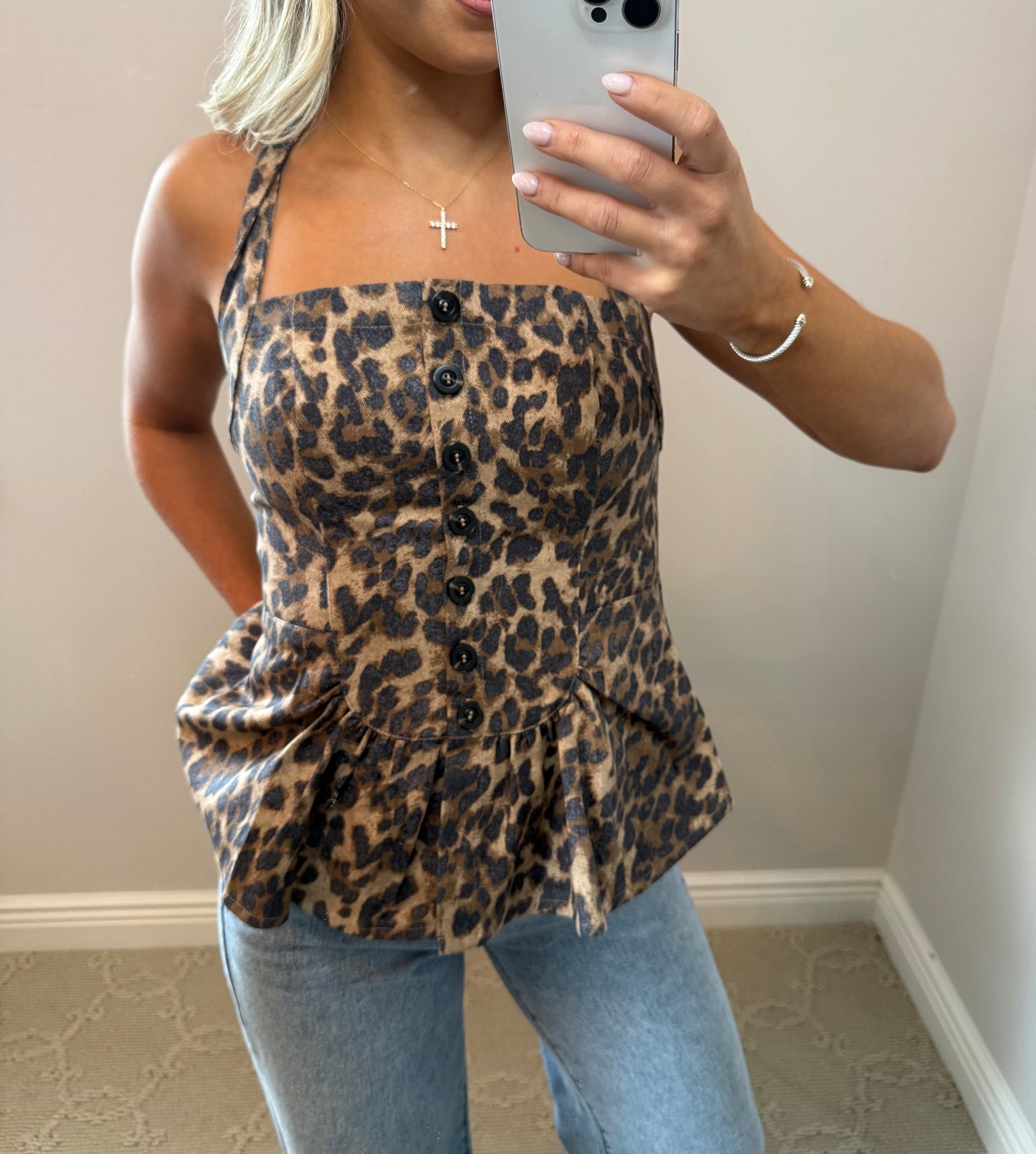 Luxe Leopard Halter Top