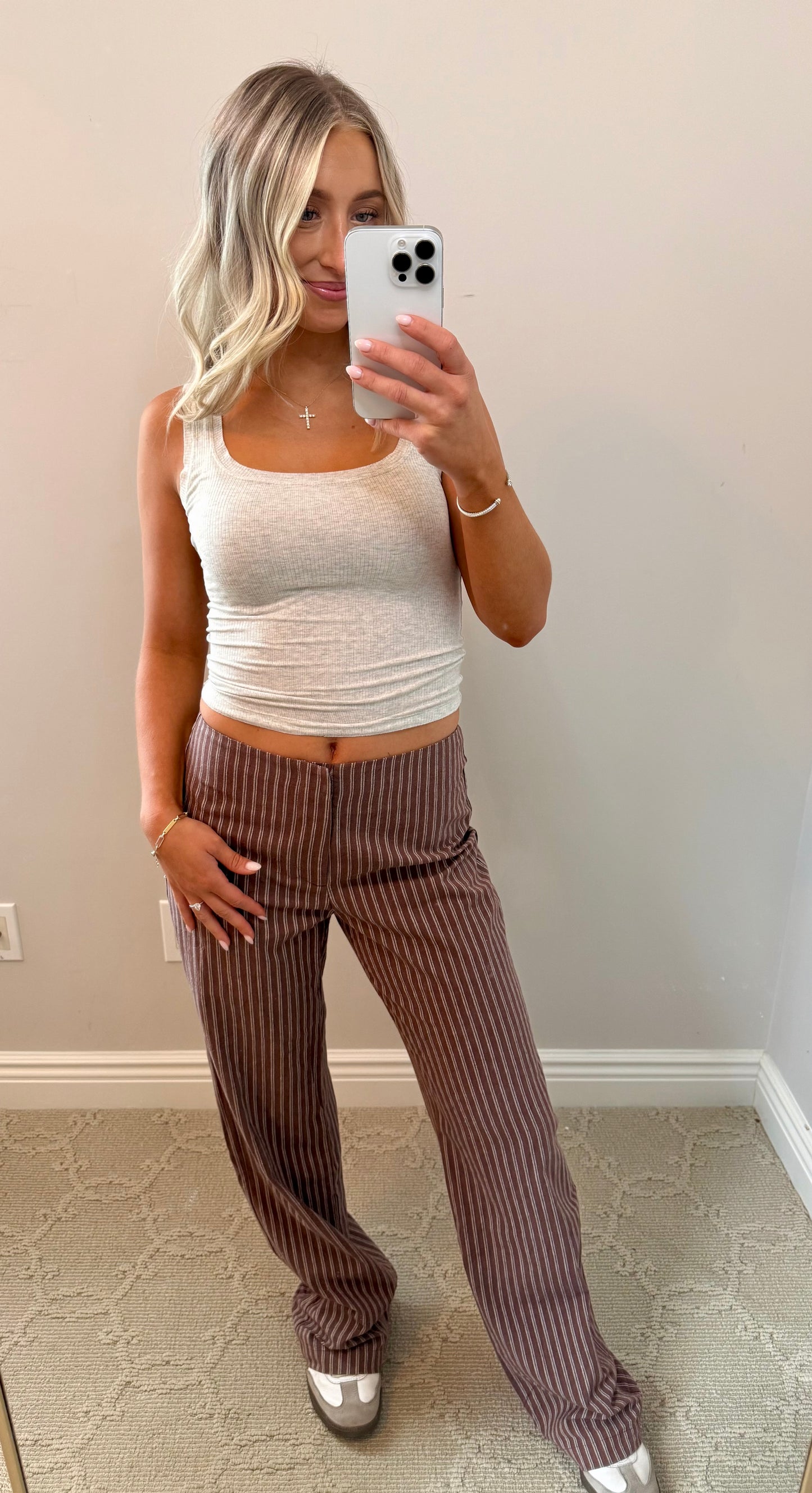 Choclate Striped Trousers