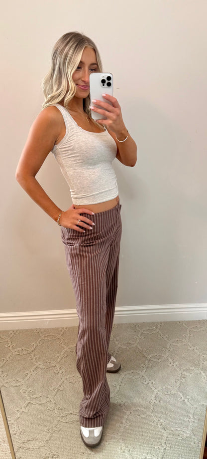 Choclate Striped Trousers